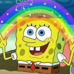 0410 / Spongebob Rainbow Gif template meme 第 1 张参考图
