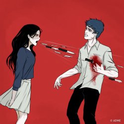 0619 / Woman Shouting Knives 第 1 张参考图
