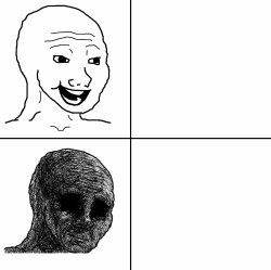 0634 / Happy Wojak vs Depressed Wojak 第 1 张参考图