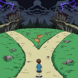 0674 / Two paths 第 1 张参考图